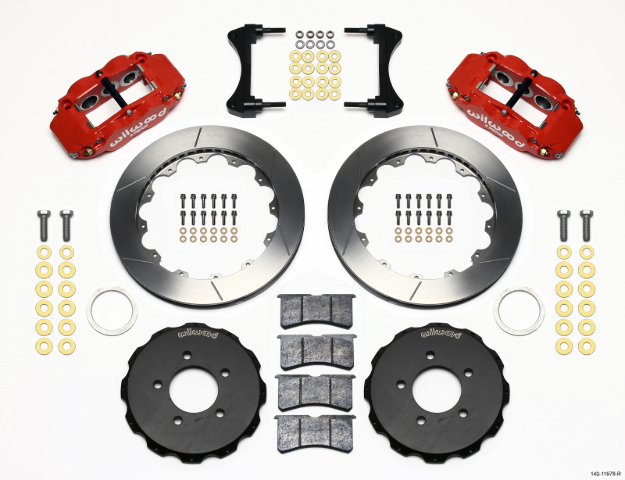 Wilwood Fit Narrow Superlite 6R Front Hat Kit 12.88in Red 2006-Up Civic / CRZ