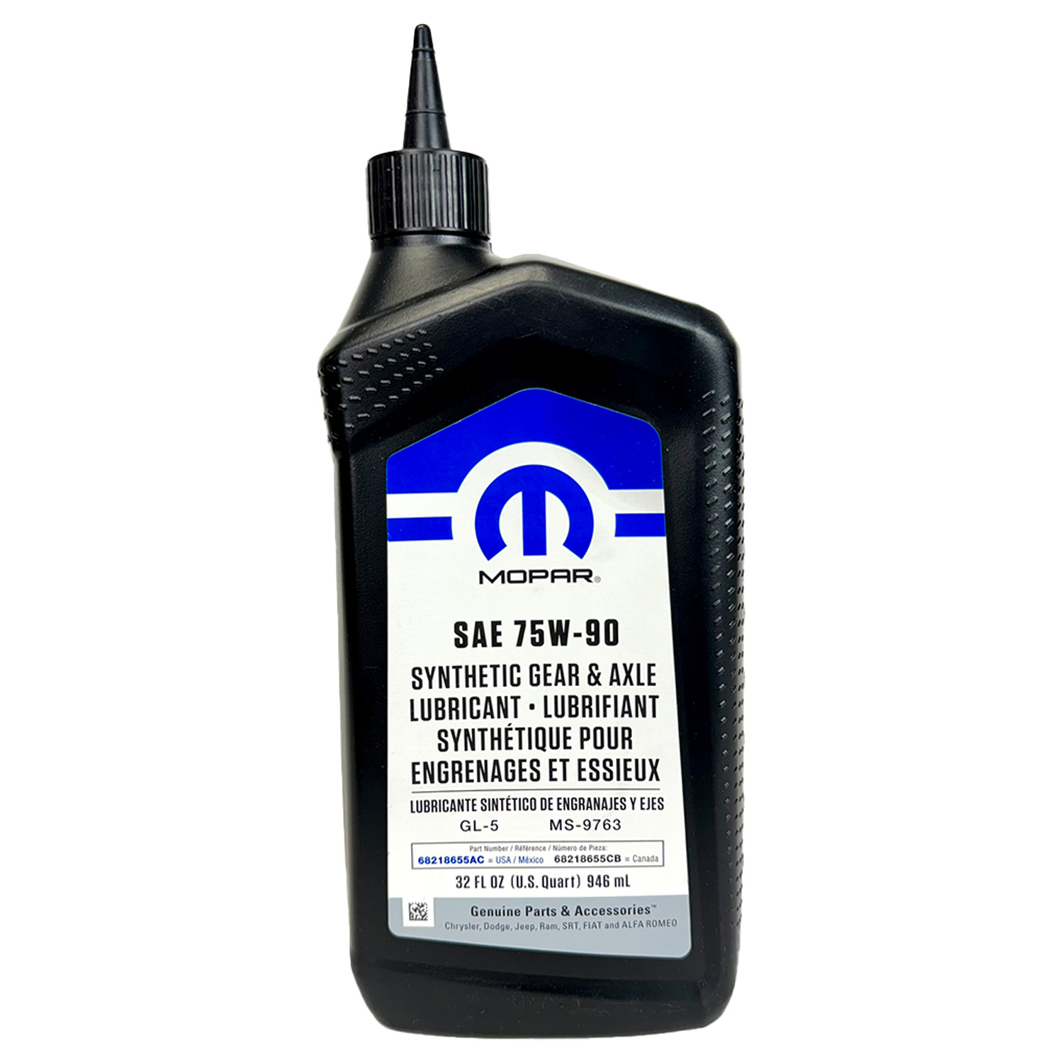 ミエ Mopar 75W90 Gear And Axle Lubricant 1 Quart (68218655AC) | Genuine OEM