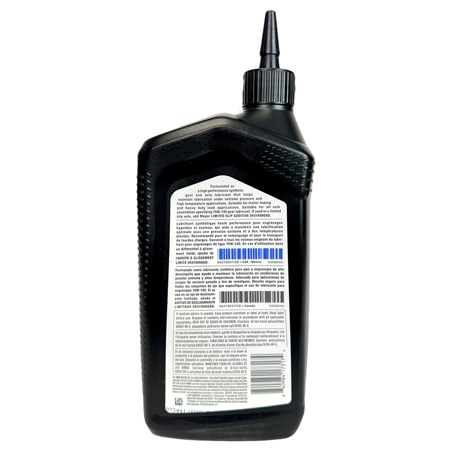 Mopar 75W140 Gear and Axle Lubricant 1 Quart (68218657AB) | eBay