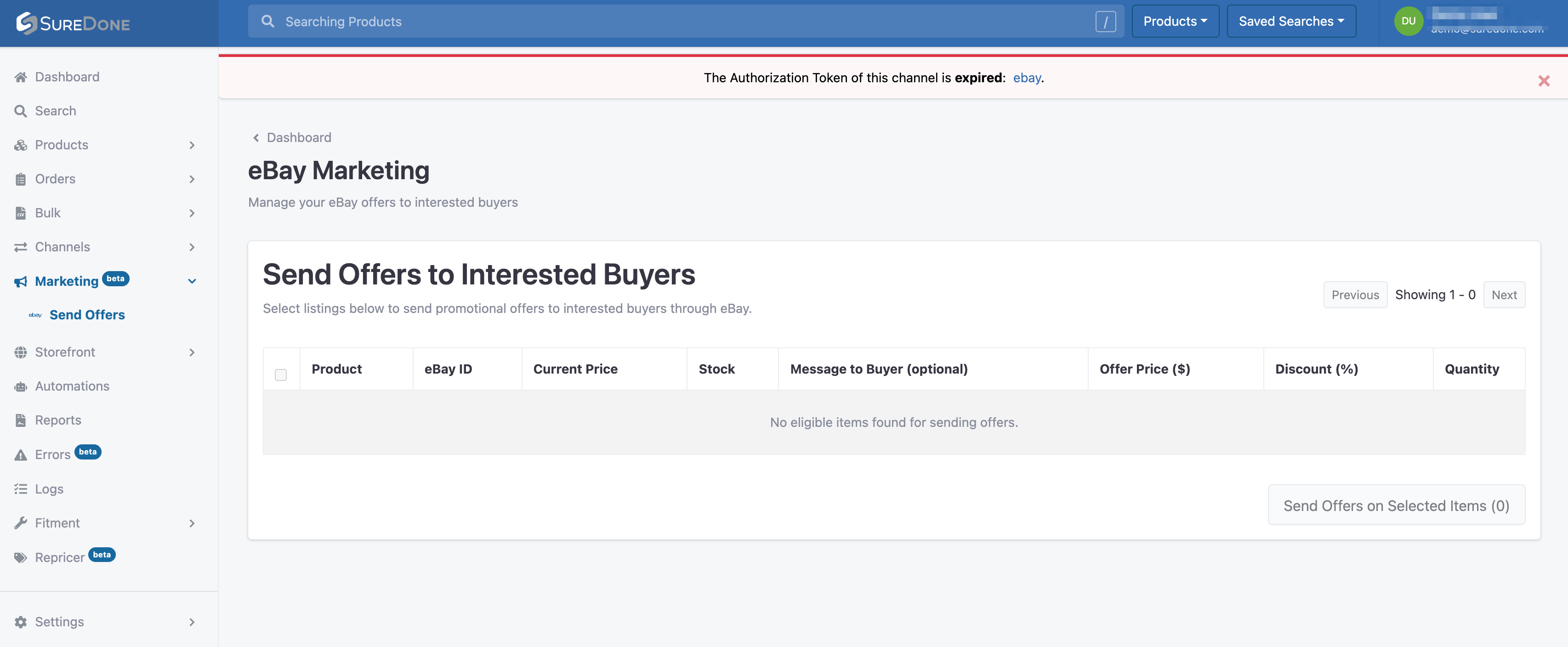 eBay Offers UI