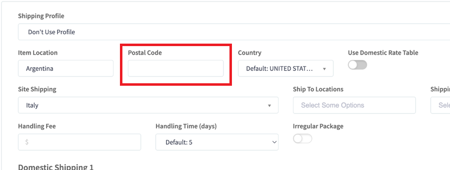 ebaypostalcode